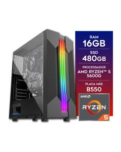 Computador Gamer AMD Ryzen 5 5600G 16GB SSD 480GB Radeon Vega 7 CertoX Stream 1031