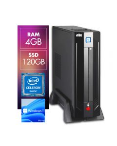 Mini PC Intel Dual Core N4020 4GB SSD 120GB Intel Graphics 600 Win11 SL Certo PC - Compact Intel 1001 PW