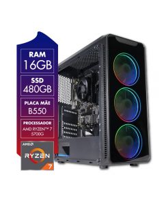 Microcomputador Gamer AMD Ryzen 7 5700G DDR4 SSD Radeon Vega 7 CertoX Stream | CertoX Oficial