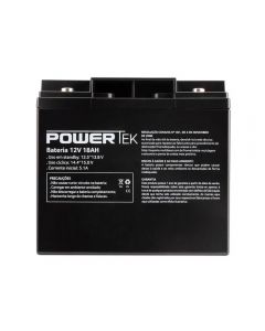 Bateria Selada Powertek Para Nobreak Chumbo 12V 18Ah - EN017