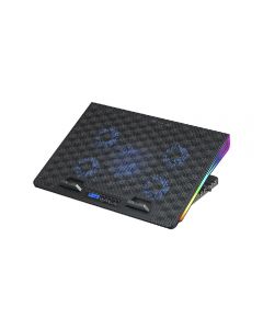 Base Notebook Gamer C3Tech NBC-510BK 17,3" RGB USB 2.0 Fan C/Regulagem Altura - Preto