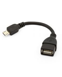 Cabo MD9 USB A (F) x Micro USB (V8) 14cm OTG - Preto