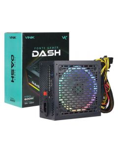 Fonte Gamer Vinik Dash 600W RGB S/Cabo - VFG600WPR | Vinik Oficial