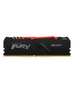 Memória Kingston Fury Beast RGB 16GB DDR4 3200Mhz Preto - KF432C16BBA/16