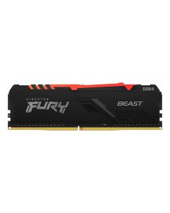 Memória Kingston Fury Beast RGB 8GB DDR4 3200Mhz Preto - KF432C16BBA/8
