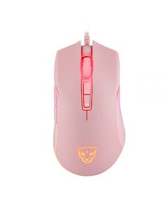 Mouse Gamer Motospeed V70 Pink 6400dpi USB Design 7D Rosa 